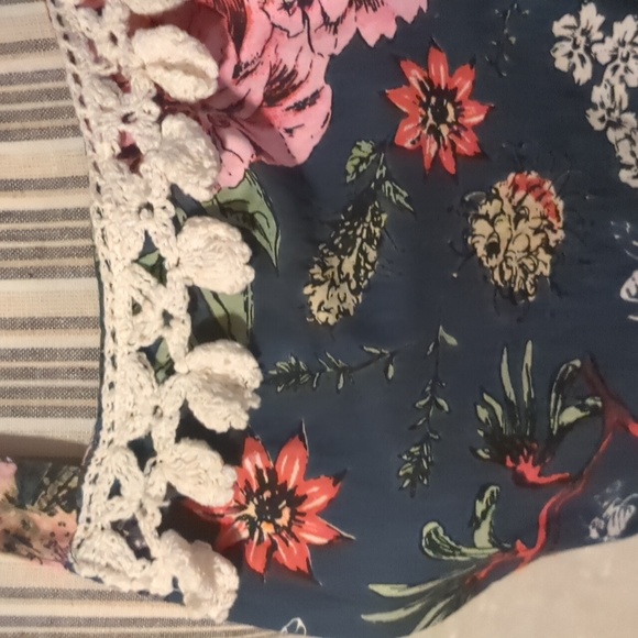 Anthropologie Butterfly Garden Floral Apron Country Cottage Core - Picture 4 of 9